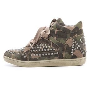 Camouflage Ash Zest stud sneakers 38 7 Camo military chic